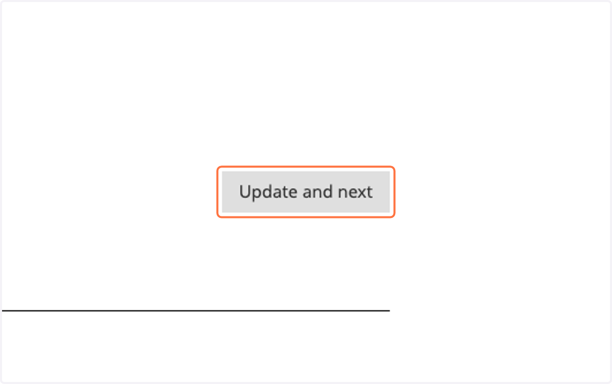 Click on Update and next