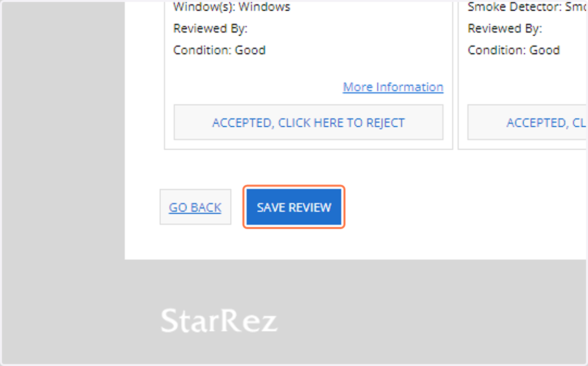 Click on Save Review