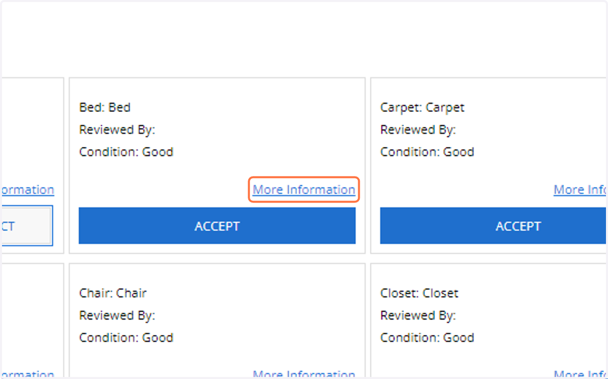 If you do not agree with the condition, click More Information