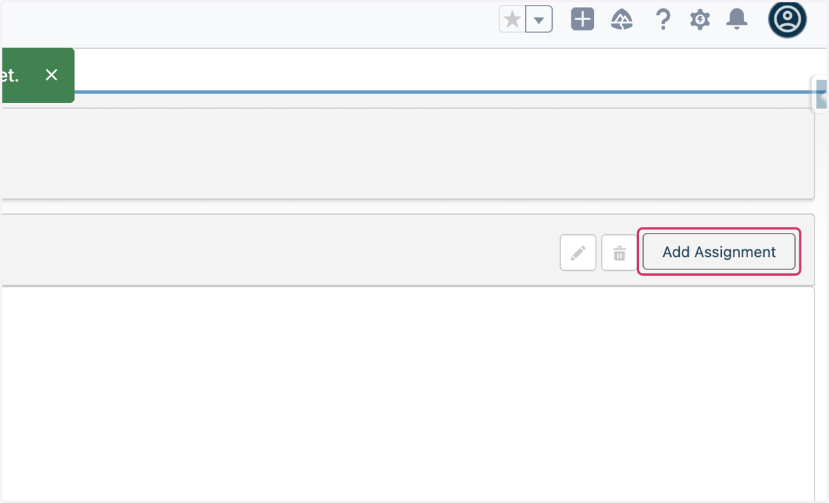 Click on Add Assignment