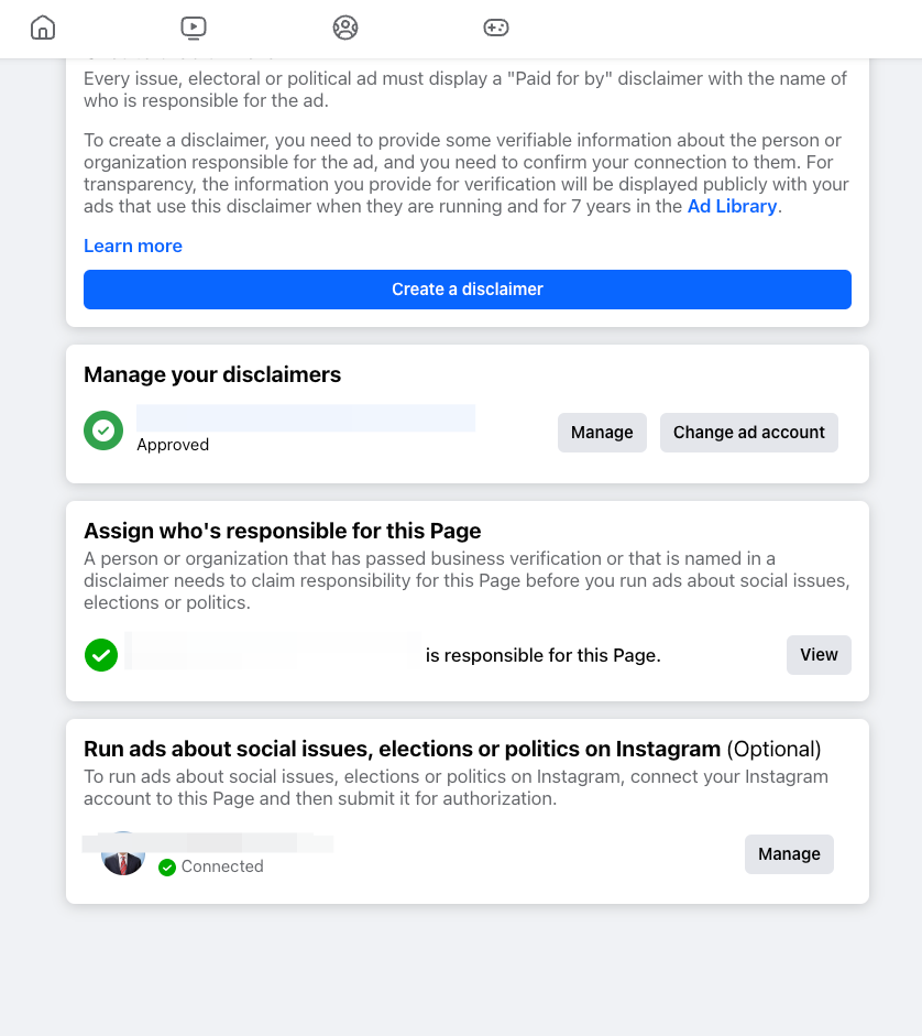 You will also be able to create and manage your disclaimers.