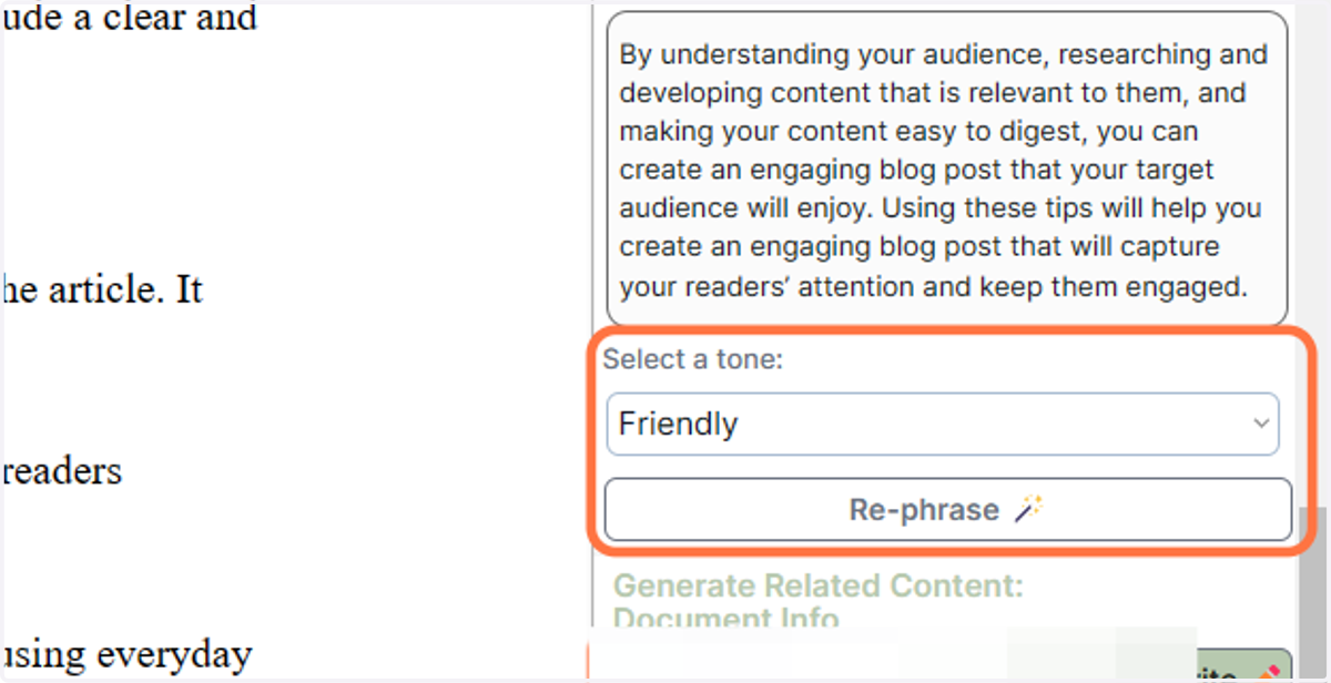 Choose a tone you want to write it in