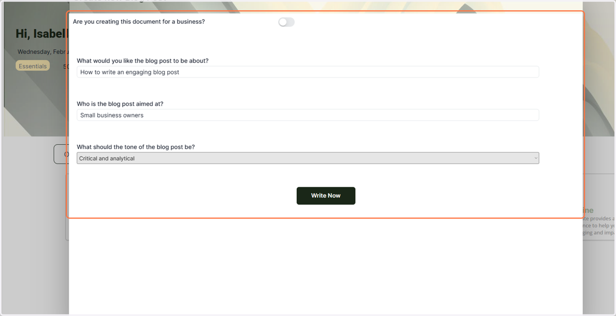 Choose a tone of your article