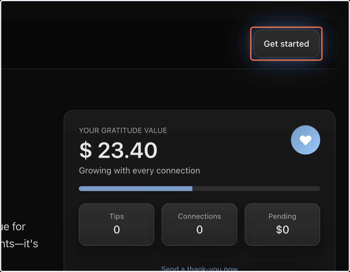Click on Get started