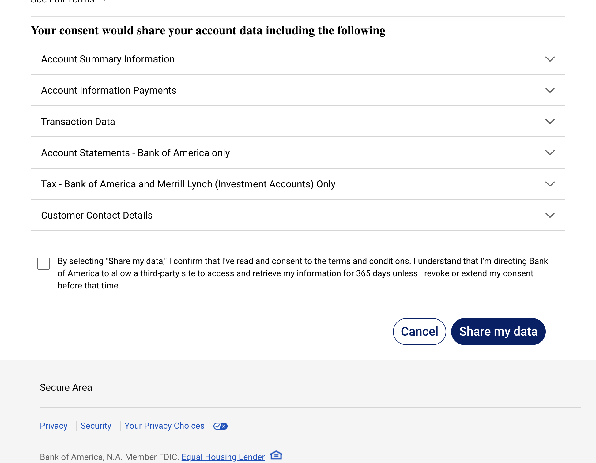 Reviewing the terms and conditions thoroughly and scroll down.