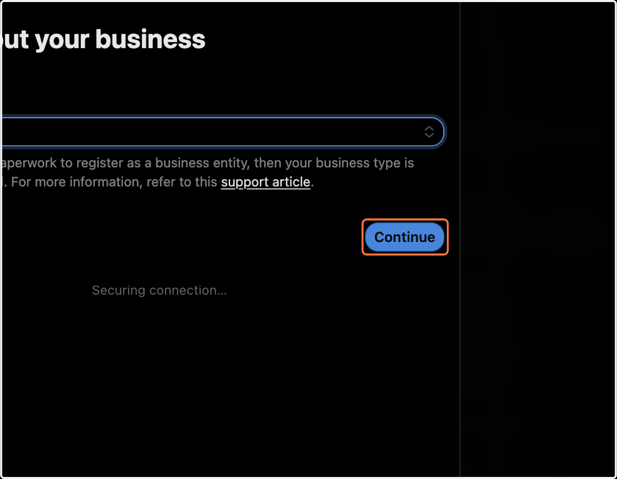 Click on Continue