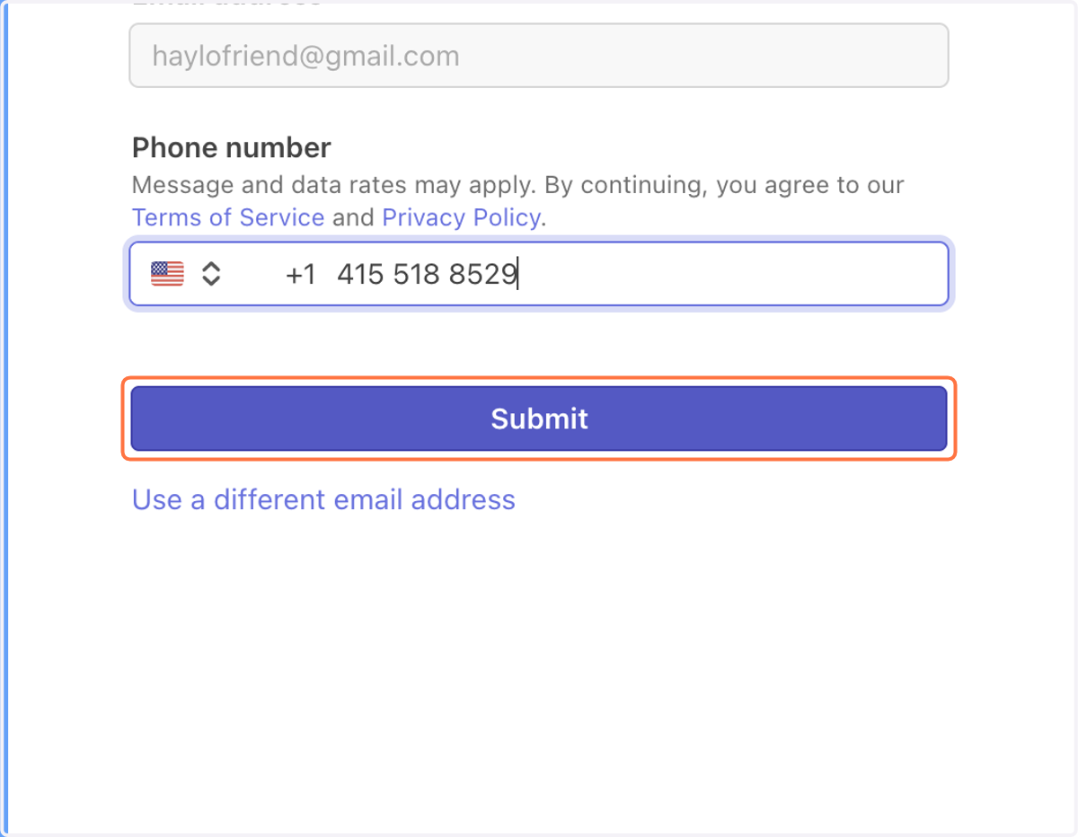 Click on Submit