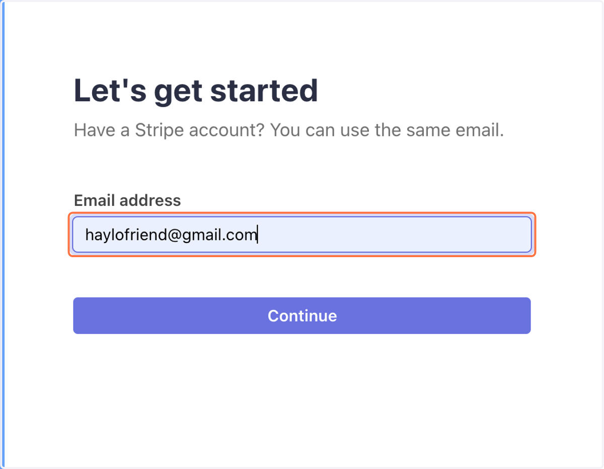 Type your email.