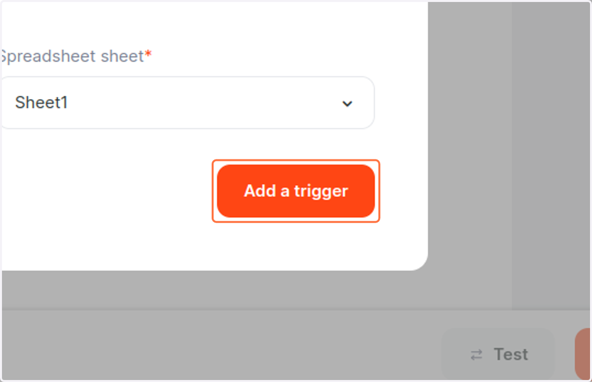 Click on Add a trigger