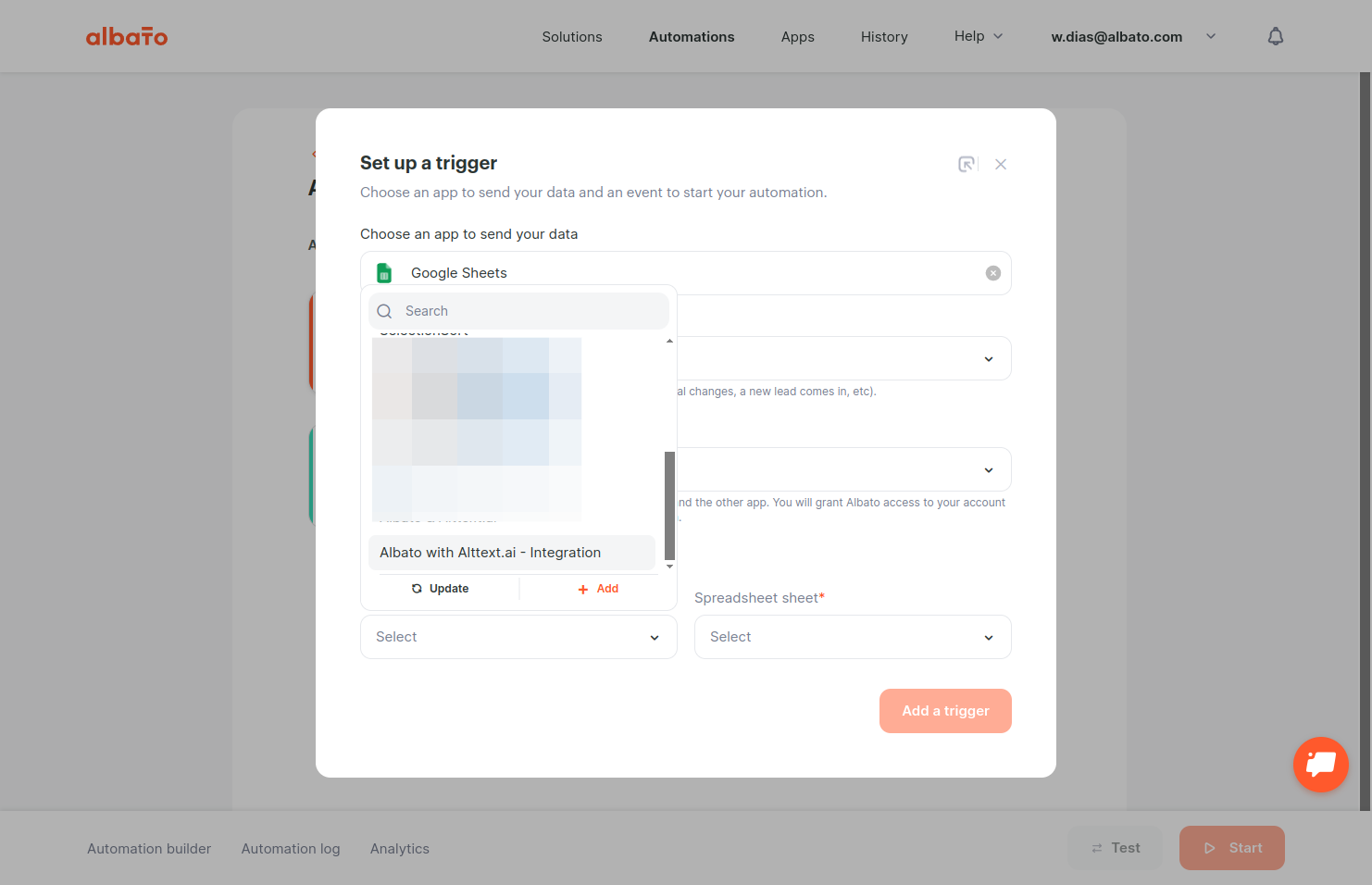 Click on Albato with Alttext.ai - Integration