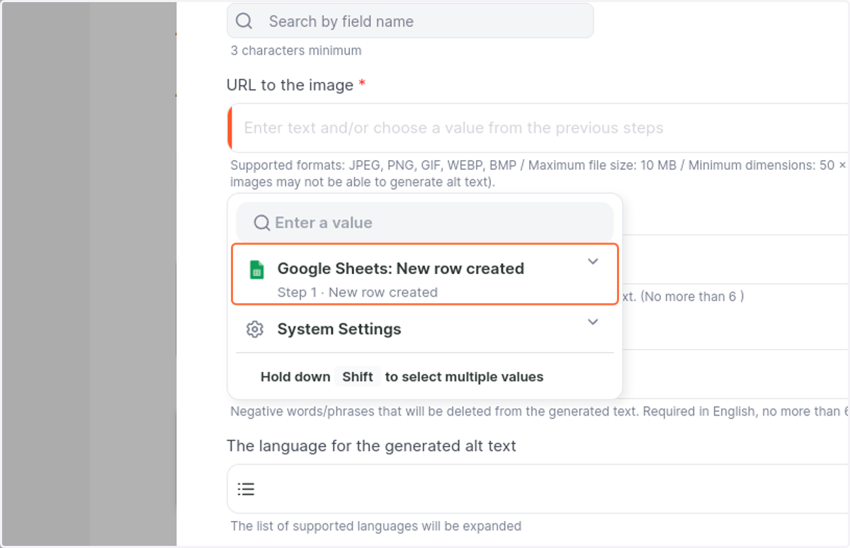 Click on Google Sheets: New row created…