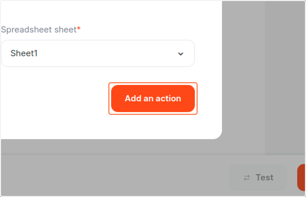Click on Add an action