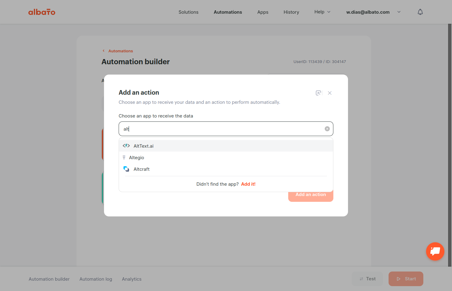 Click on AltText.ai