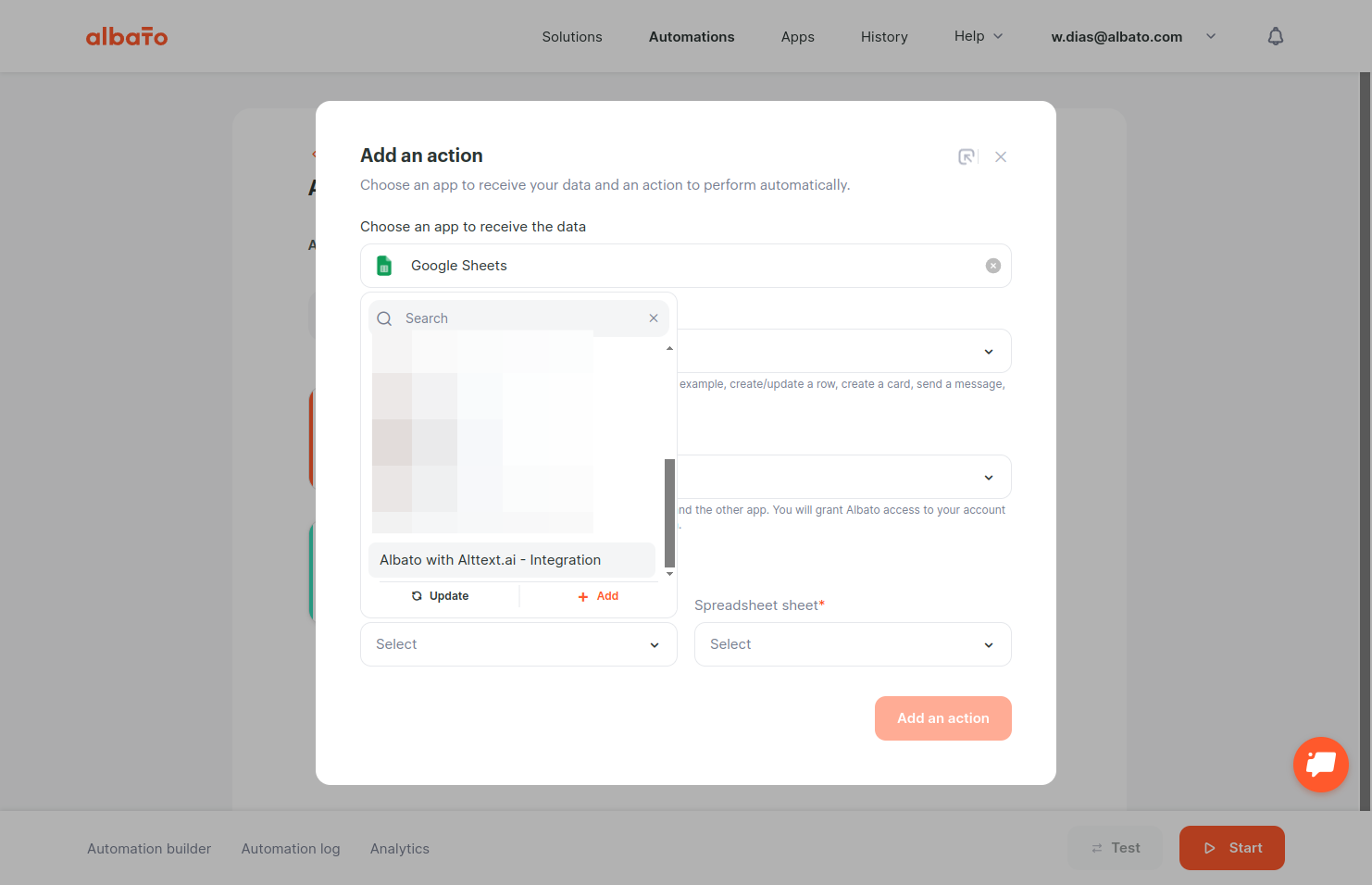 Click on Albato with Alttext.ai - Integration