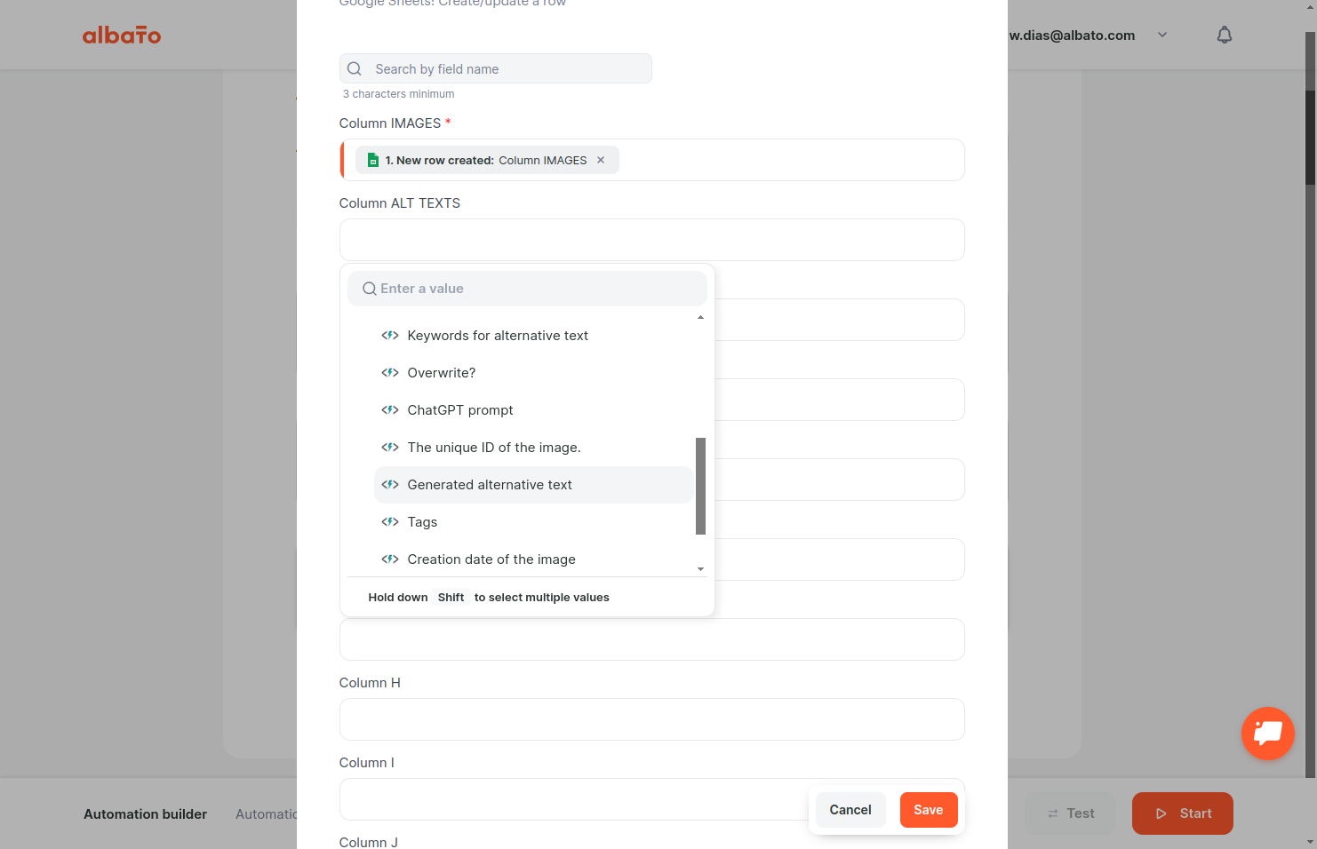 Click on Generated alternative text
