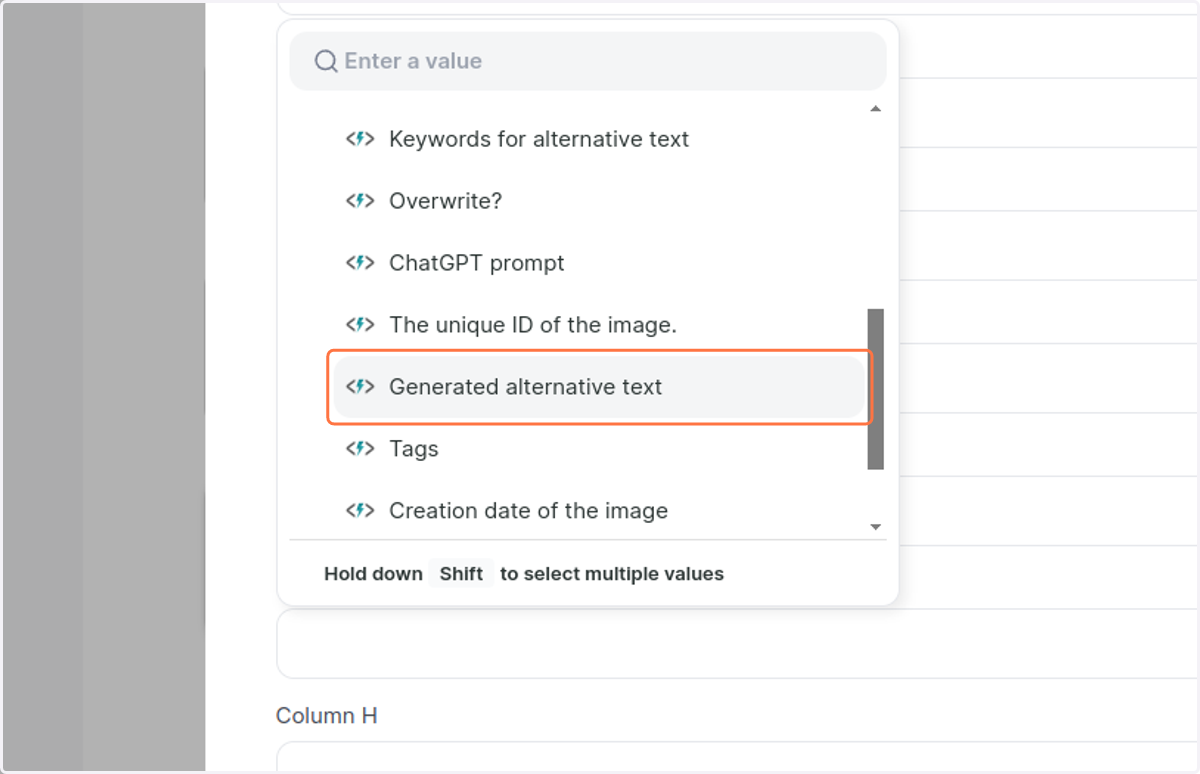 Click on Generated alternative text