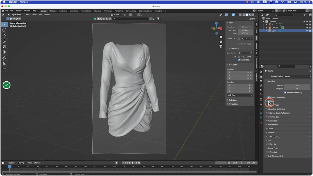 Eevee workflow for better rendering  Learn 3D Digital Fashion - Learn  3D-Fashion