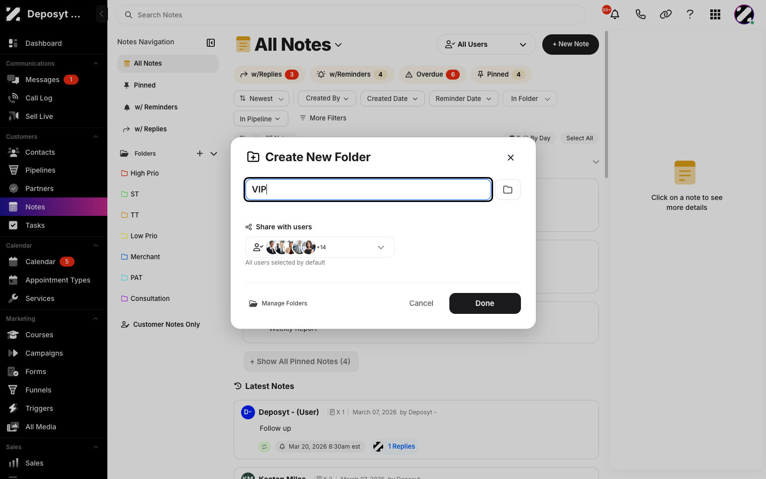 Step 3: A pop-up will appear. From here, you can enter the folder name.