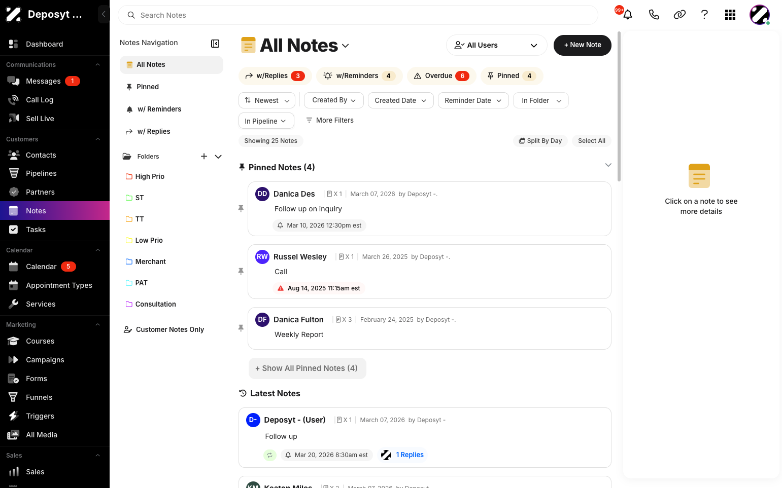 Create and Manage Notes Folders