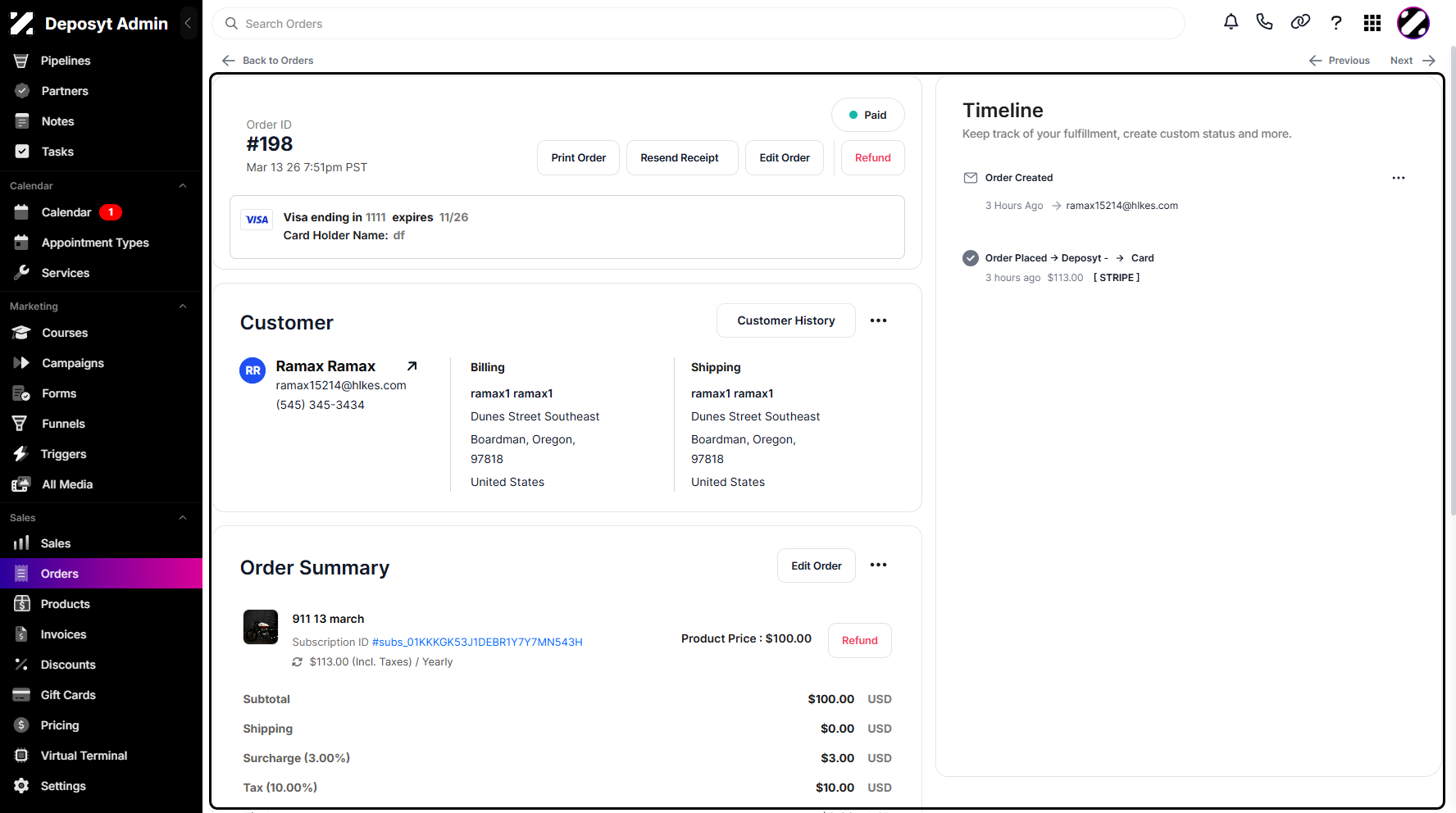 Step 4: You will then be taken to the Order Summary page.