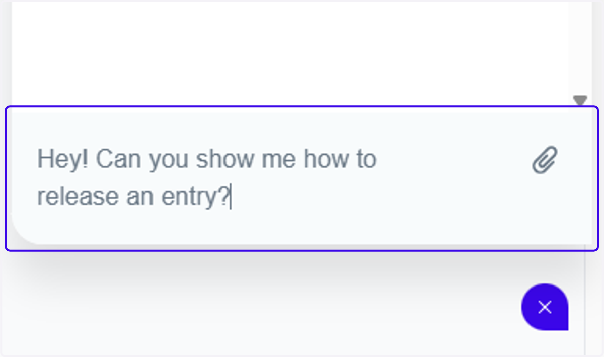Type in your question or issue