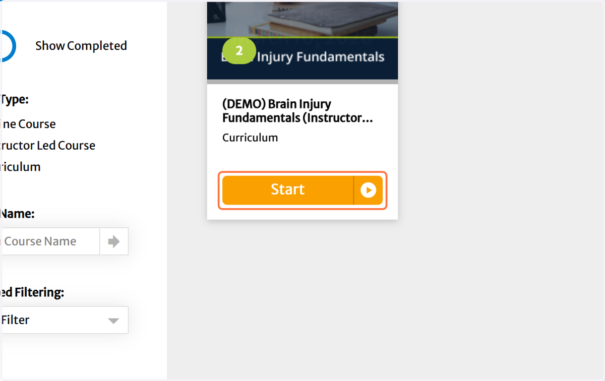Click on Start