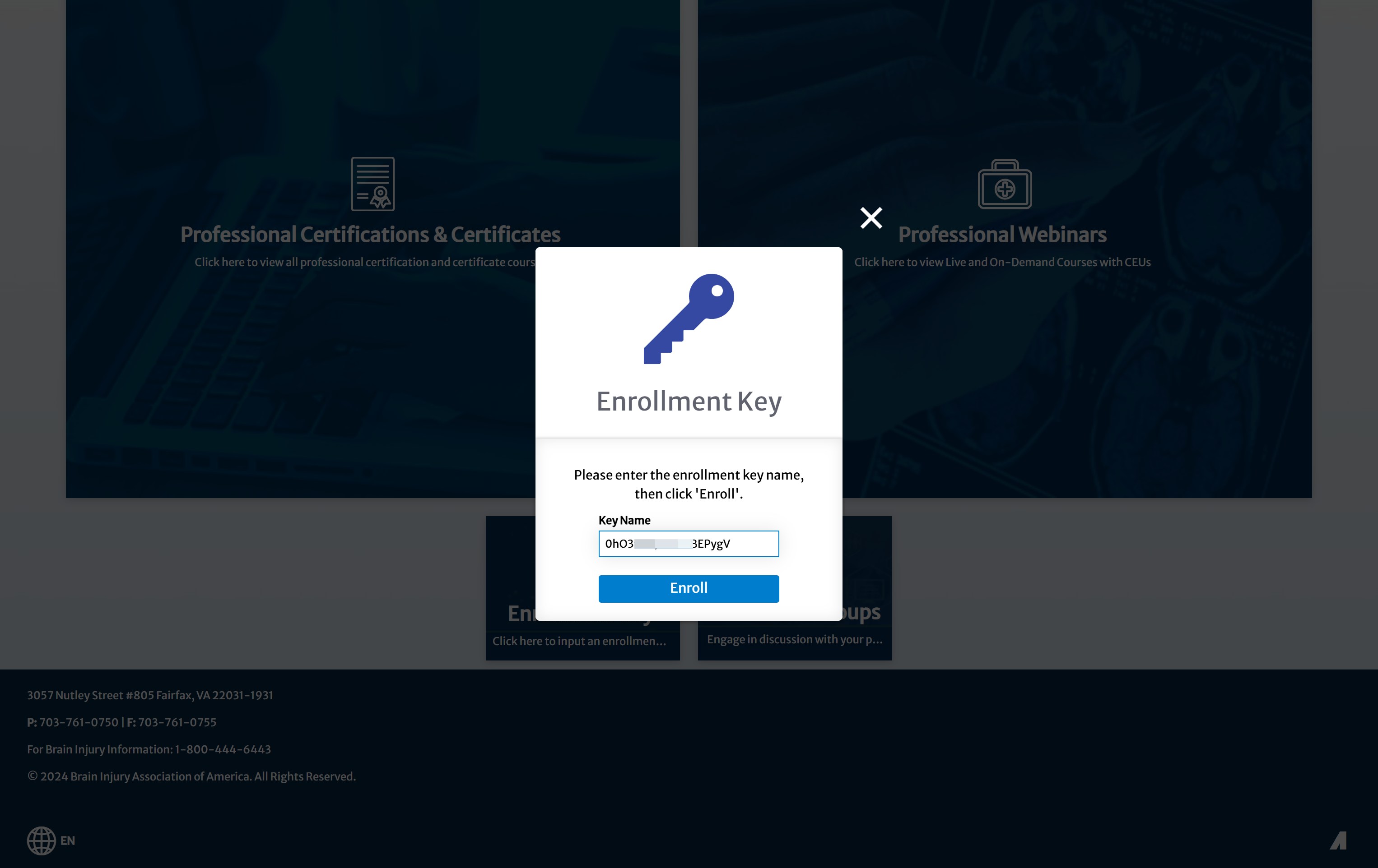 Click on Enroll