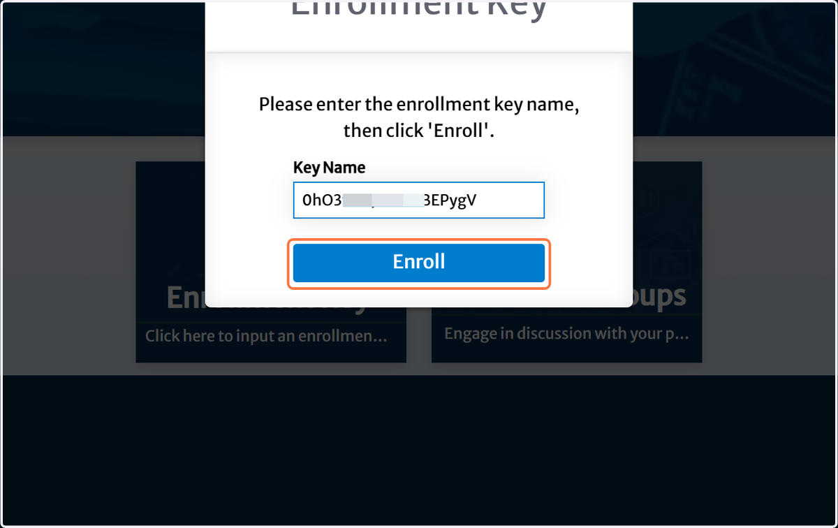 Click on Enroll