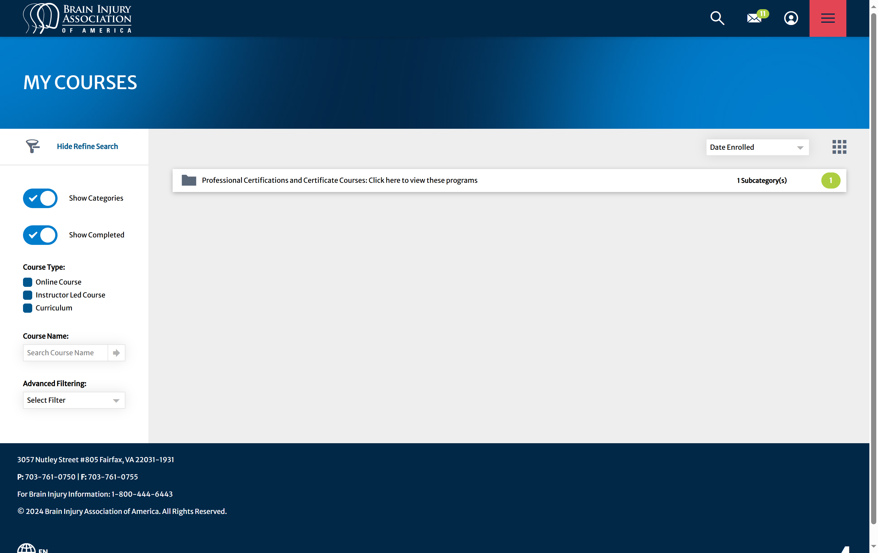 Click on Each Subfolder until the course icon appears