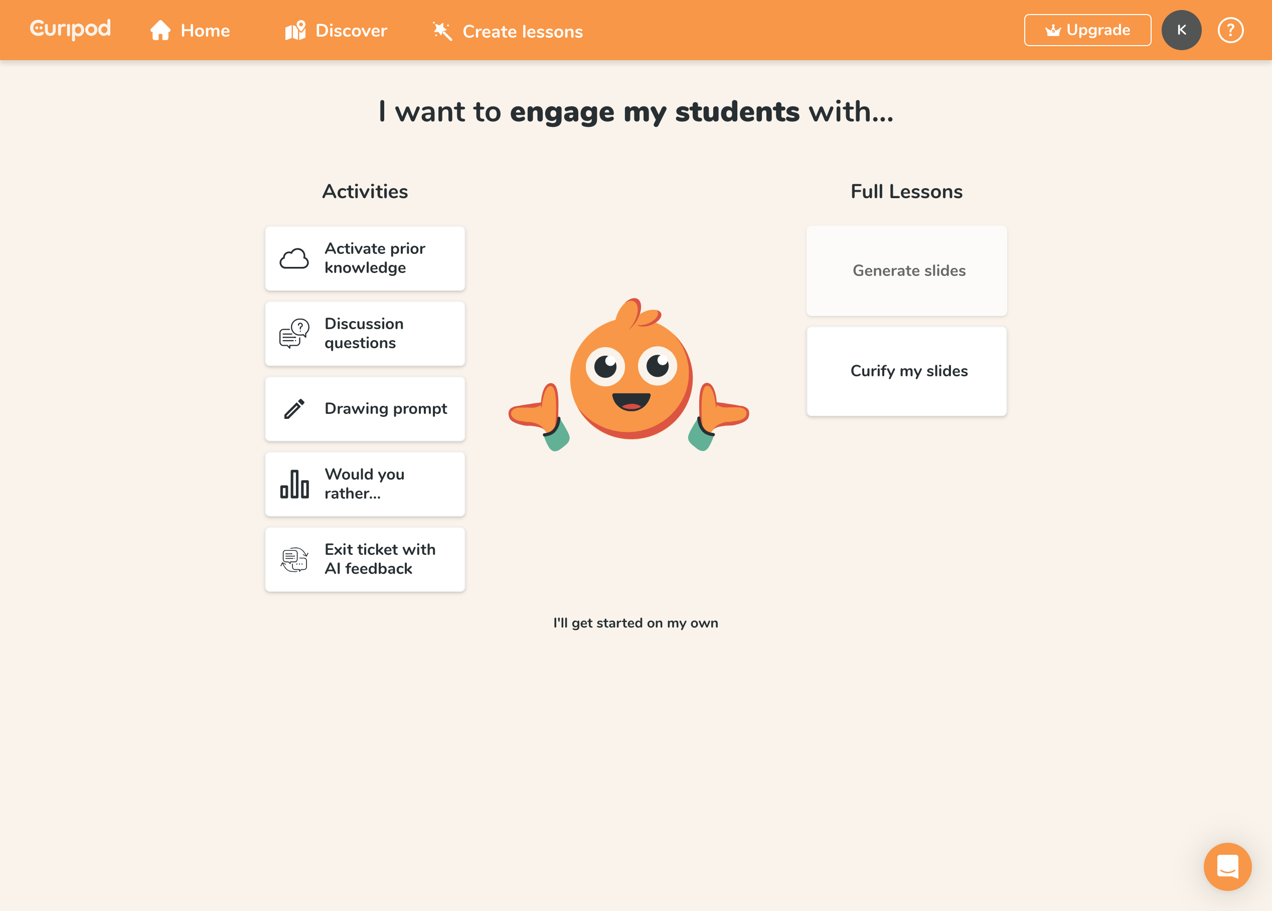 Click on Generate slides