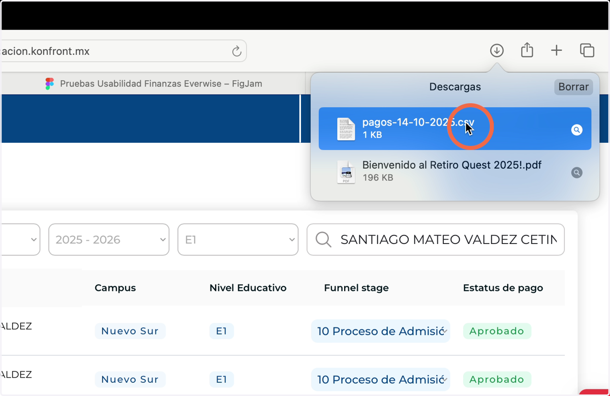 Revisa tus descargas