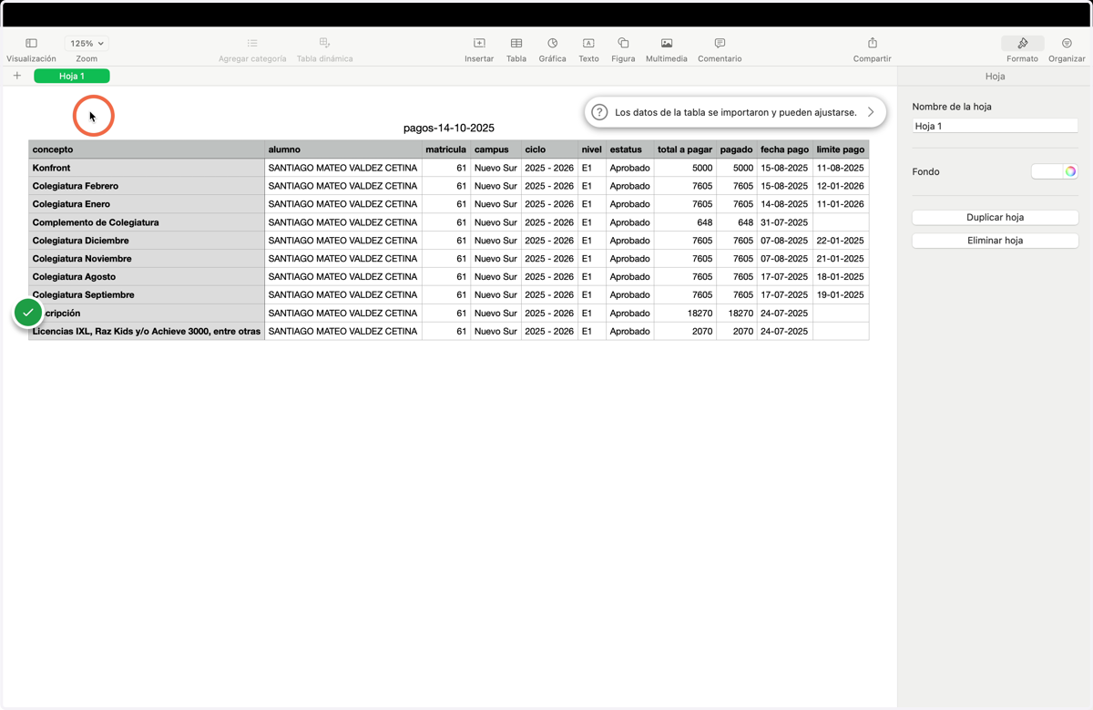 Base de datos