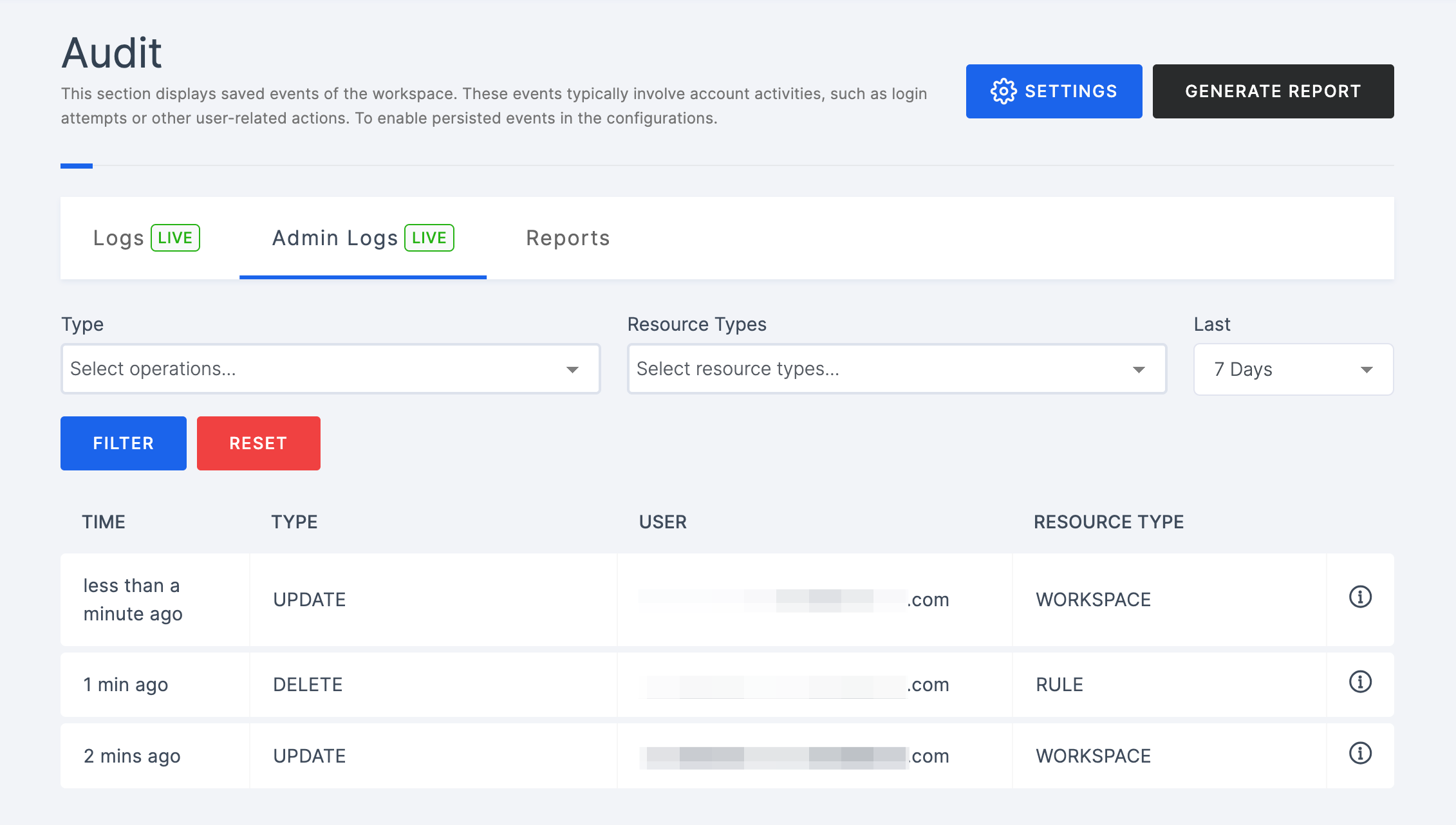 View Logs