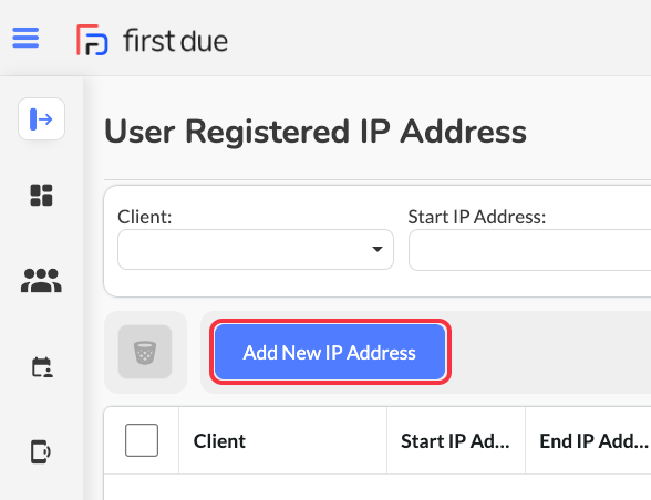 Click on Add New IP Address.