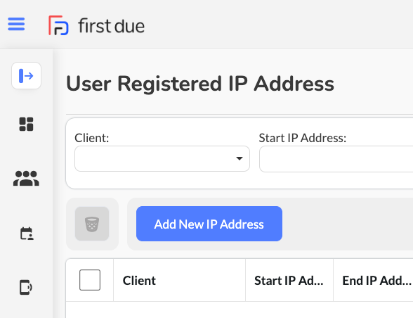 Click on Add New IP Address.