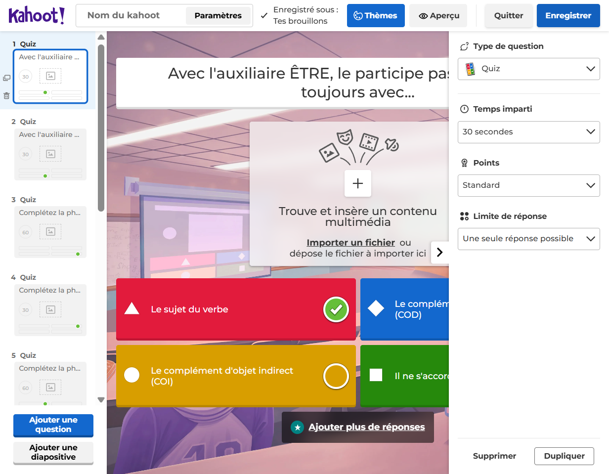 Clique sur "Enregistrer"