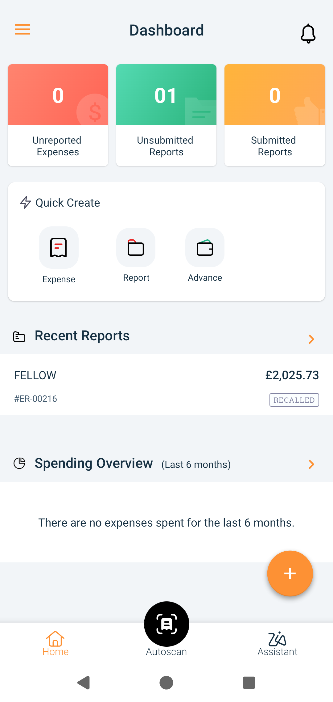 Once submitted you will be able to view your report in the home page.
