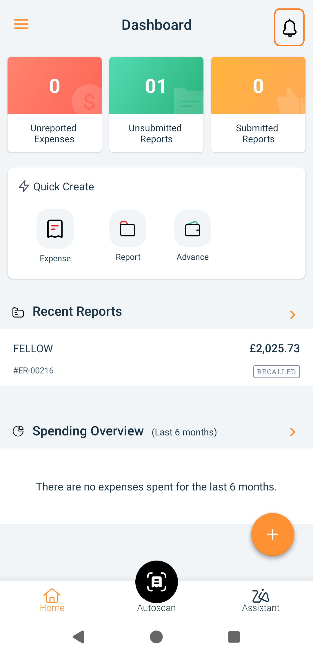 You can press the bell icon to see status of report.