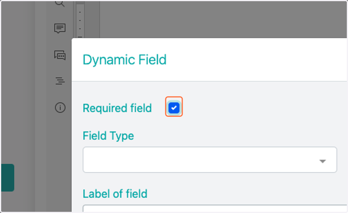 Select whether this is required for the customer to complete