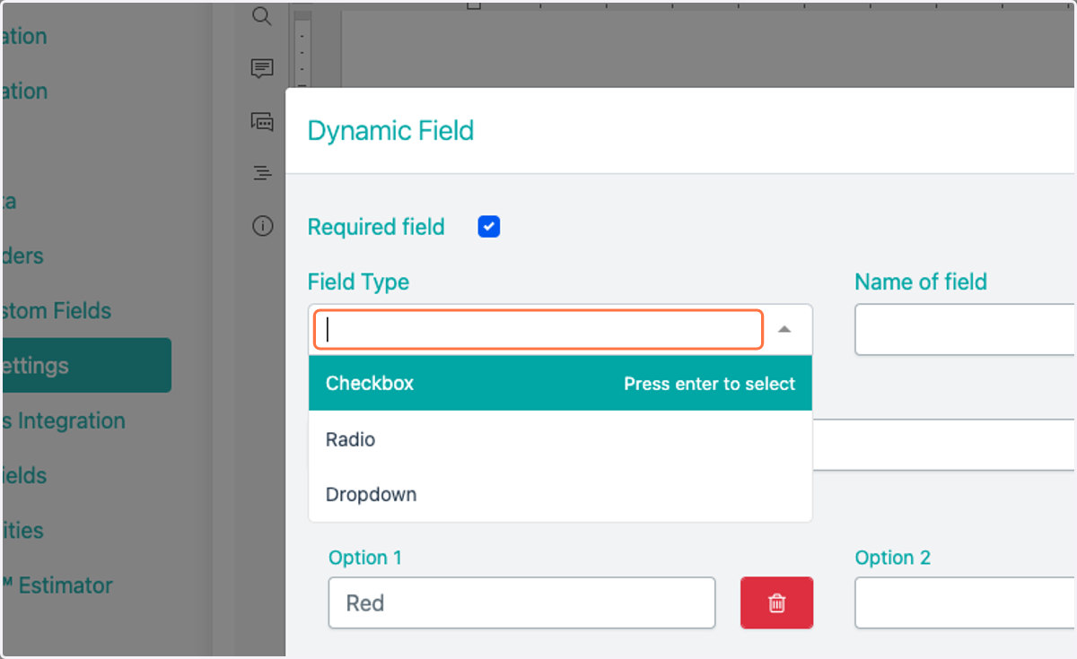 Select Field Type