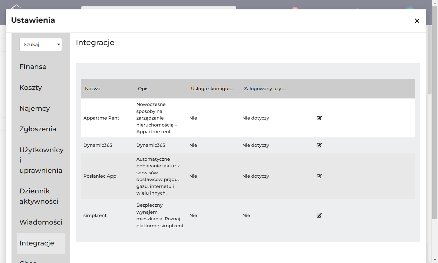 Kliknij w ikonę poniżej przy integracji z "Posłaniec App"