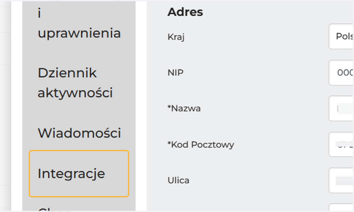 Przejdź do zakładki "Integracje"