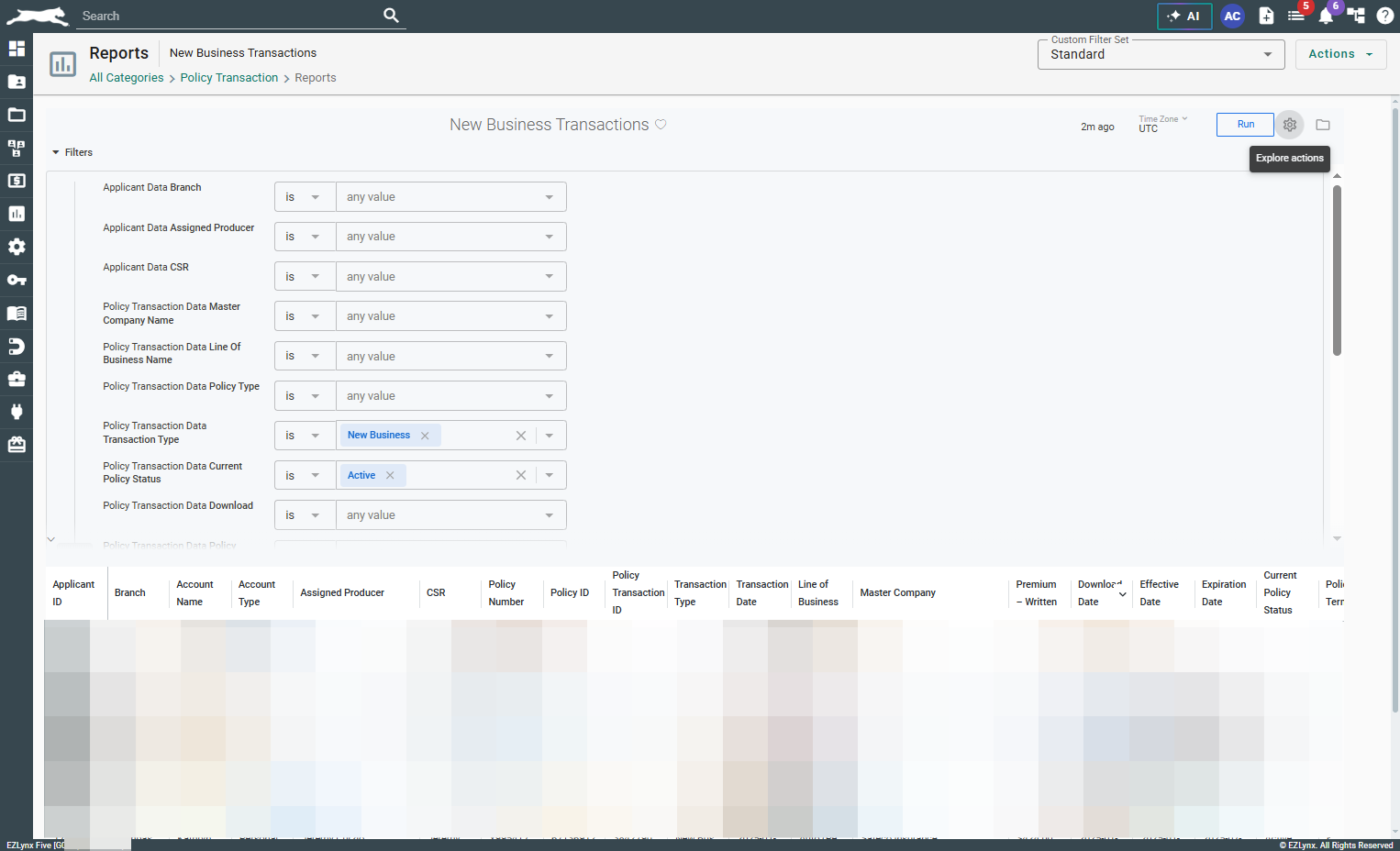 Click on Explore actions (gear icon)