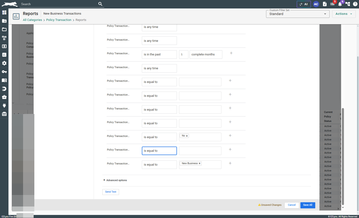 Toggle Advanced options