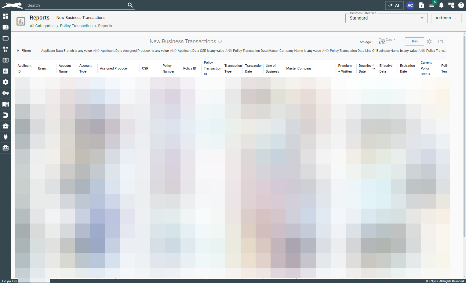 Click on Toggle Filters