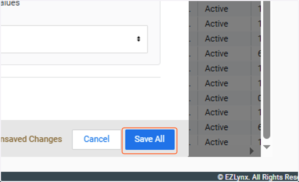 Select Save All