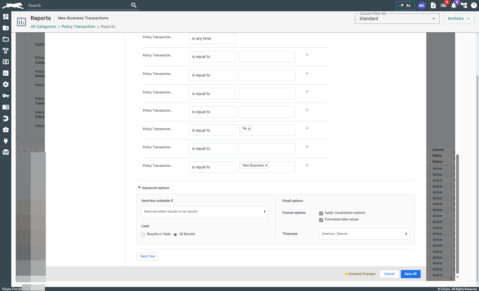 Under Limit, select All Results