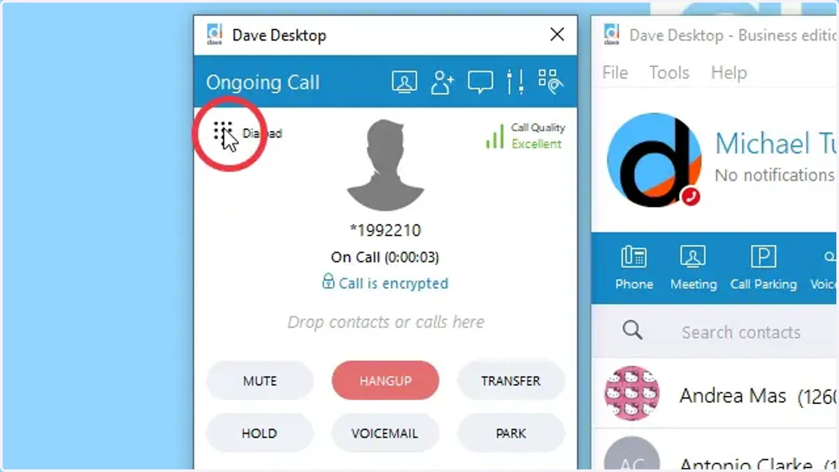 Select Dial pad