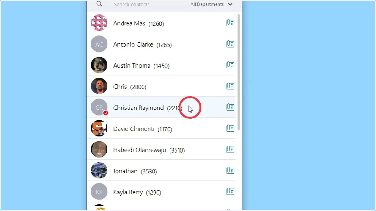Right-click on the employee that you would like to observe.