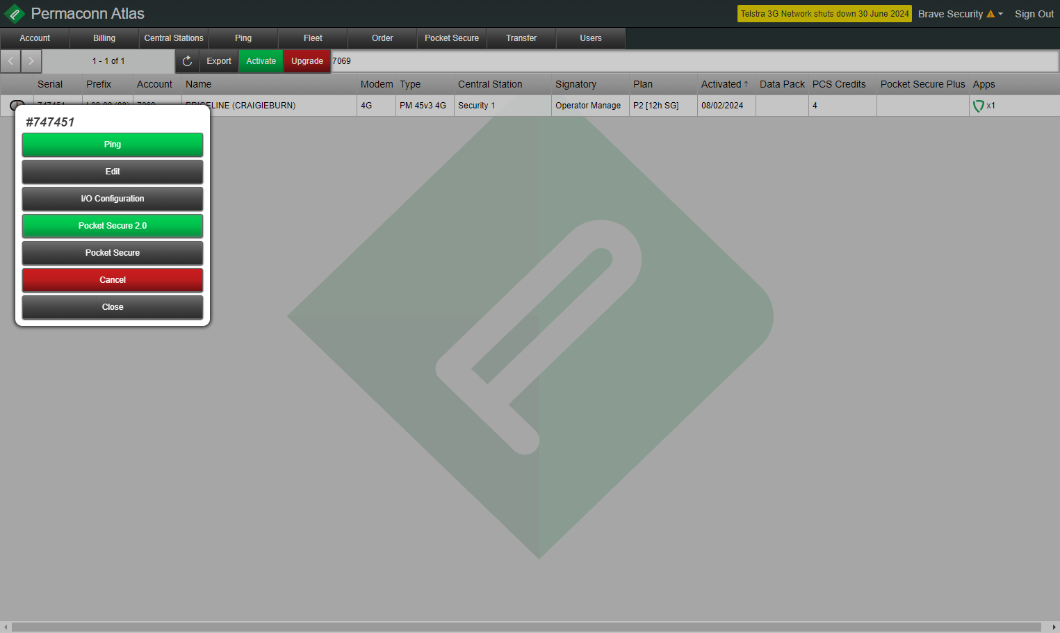 Click on Pocket Secure 2.0